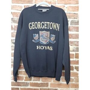 Vintage Georgetown Hoyas Sweatshirt Santee By Pluma Made In USA Size XL Y2K